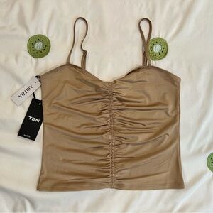 [NWT] Aritzia | Ten Bells Top, Wicker Tan, S